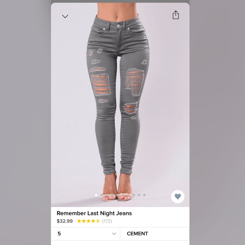 Distressed Fashion Nova Jeans